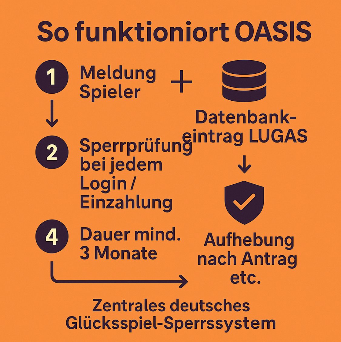Infografik: So funktioniert OASIS – deutscher Spielersperr-Prozess